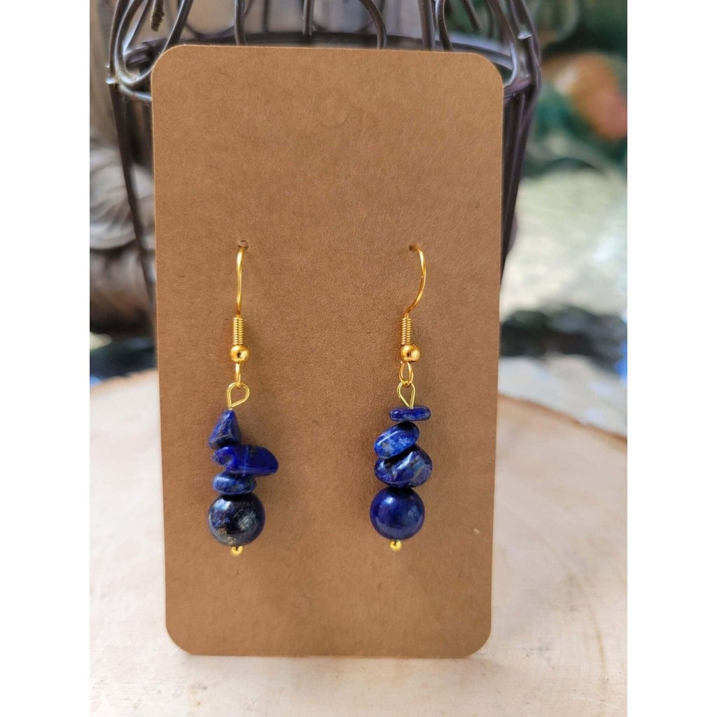 Crystal Earrings ,Stacked Stone Drop Earrings | Bohemian Style Dangle Earrings -