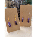 Crystal Earrings ,Stacked Stone Drop Earrings | Bohemian Style Dangle Earrings -
