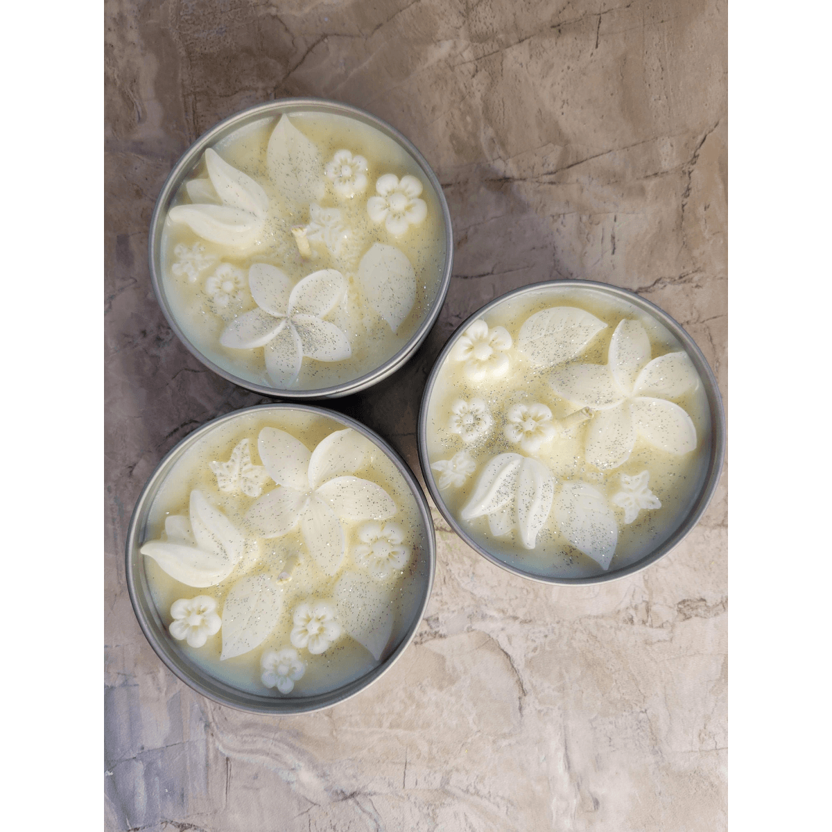 Flower Shop Christmas theme candle tin jar soy candle intention candle -