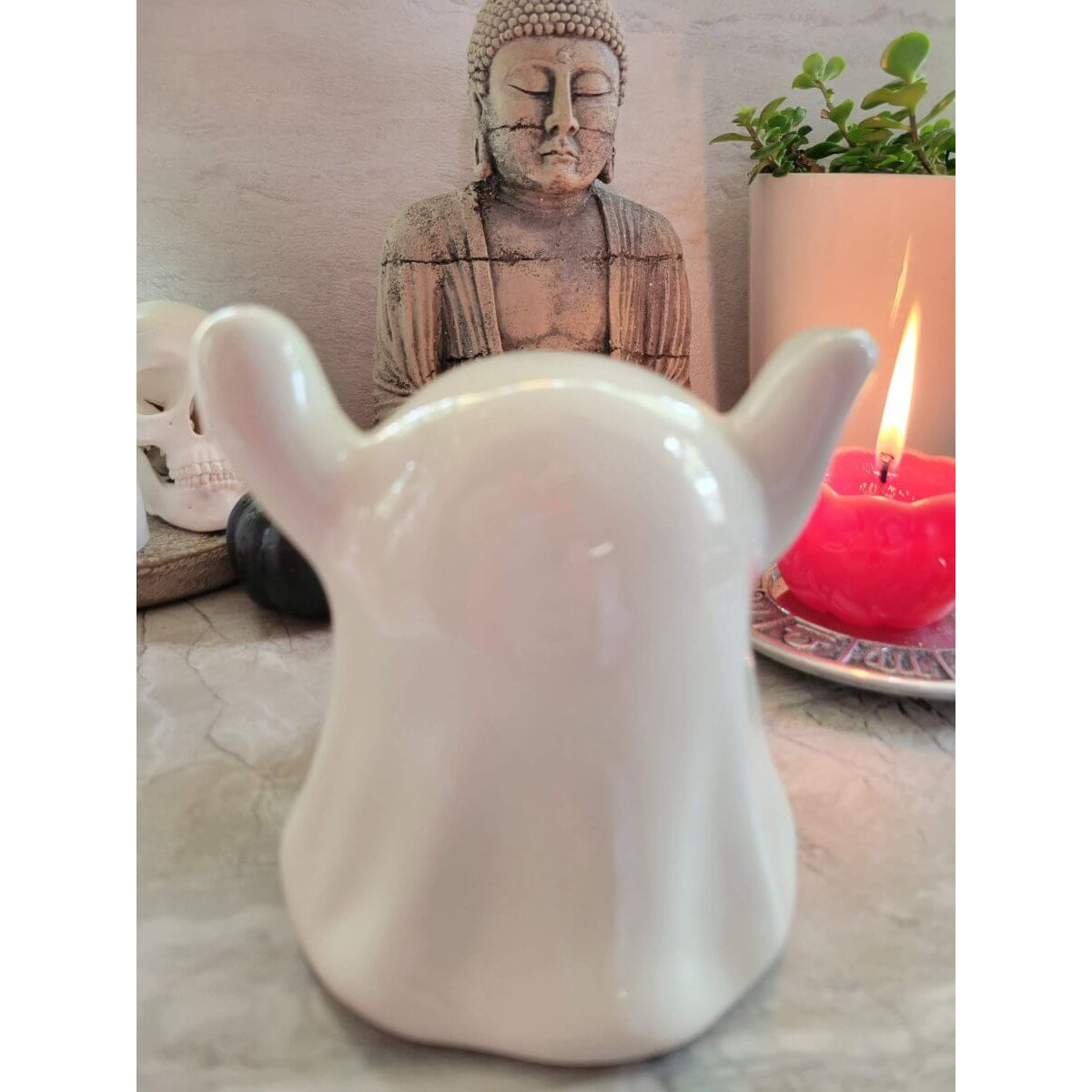 Halloween Theme Porcelain Candle Holder -
