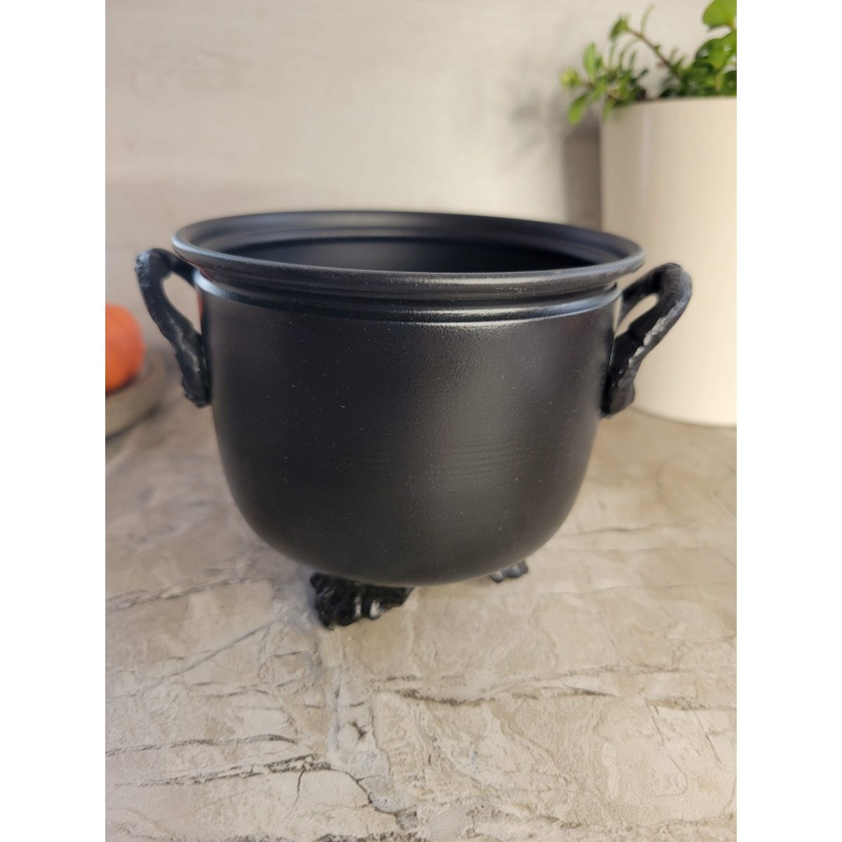 Handmade decoration Cauldron for Witch, Altar decor , Triple Moon design , Pentacle -Incense Holders