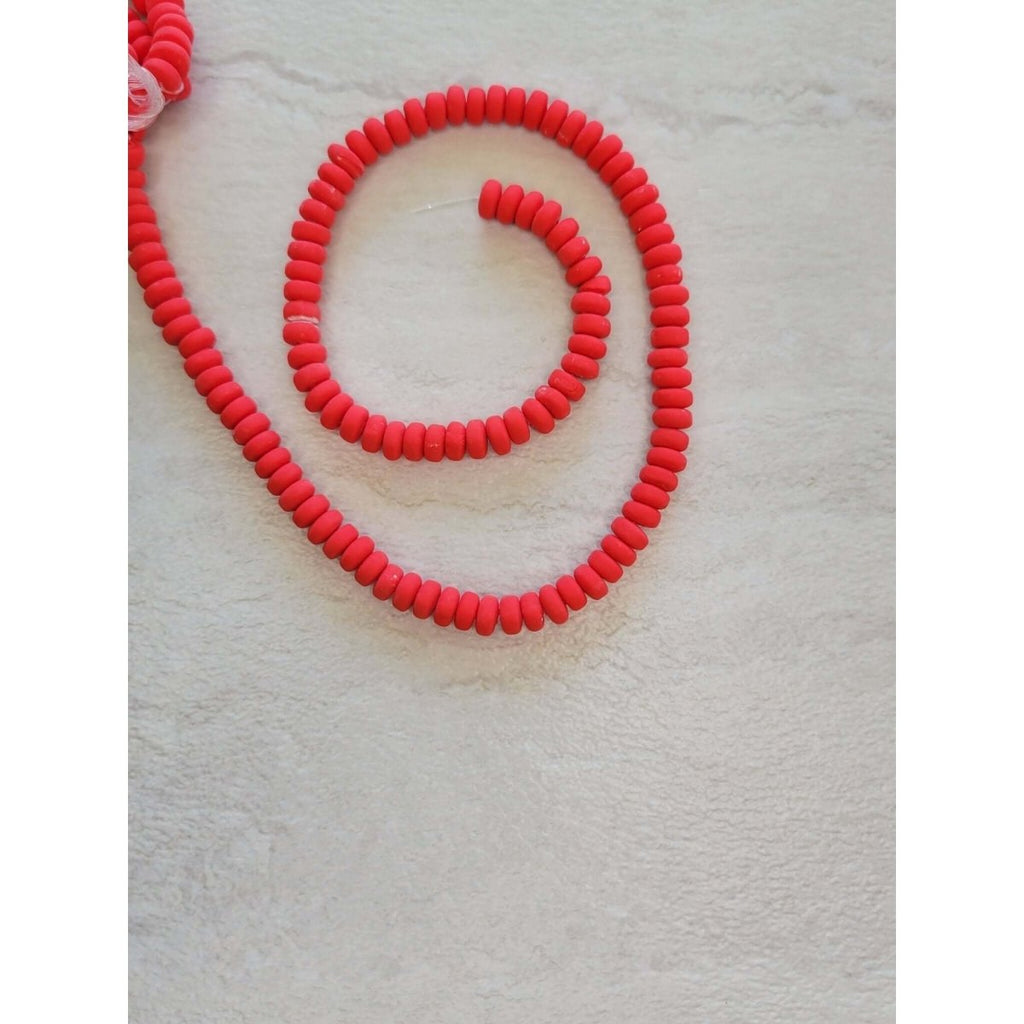 Handmade Polymer Clay Beads Strands, Jewelry Crafts Supplies, Flat Round -Jewelry Making Kits