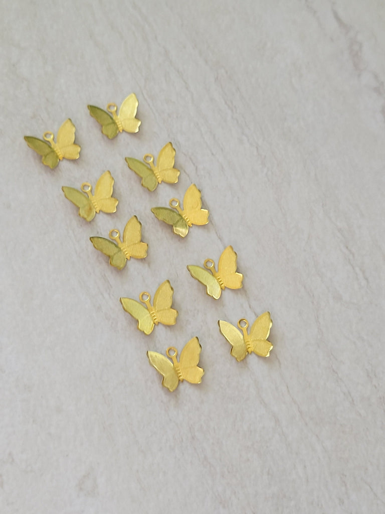 Butterfly Charm, silver and gold butterfly charm jewelry making