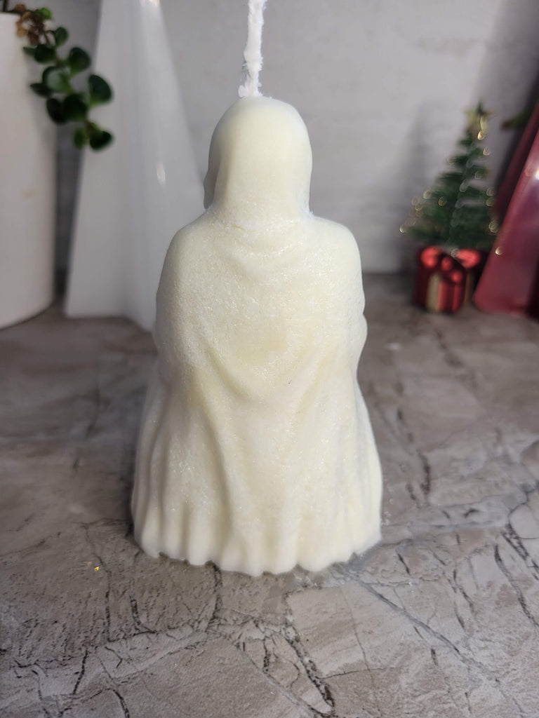 Faceless death candle , shaped candle, sculptural candle, palm wax