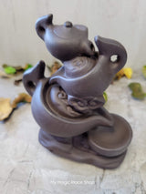 Handmade ceramic Tea Pot back flow incense burner for meditation, altar decoration