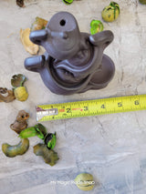 Handmade ceramic Tea Pot back flow incense burner for meditation, altar decoration
