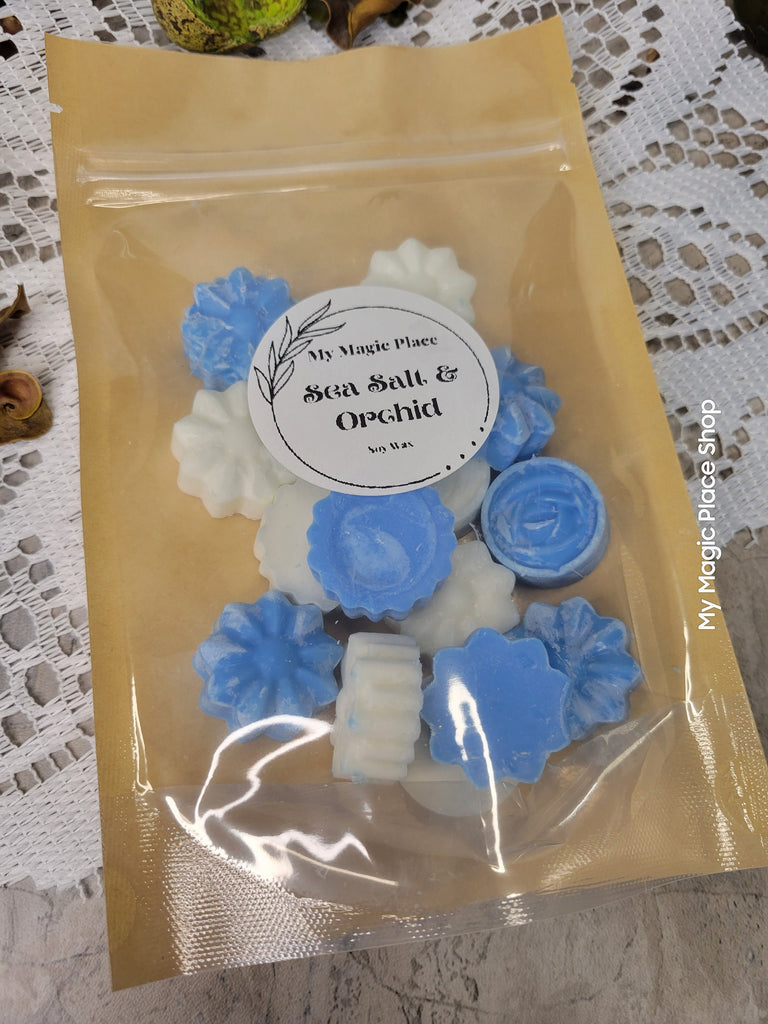 Sea Salt and Orchid 15 Flowers Wax Melts , Flowers Melts ,Handmade Soy Wax