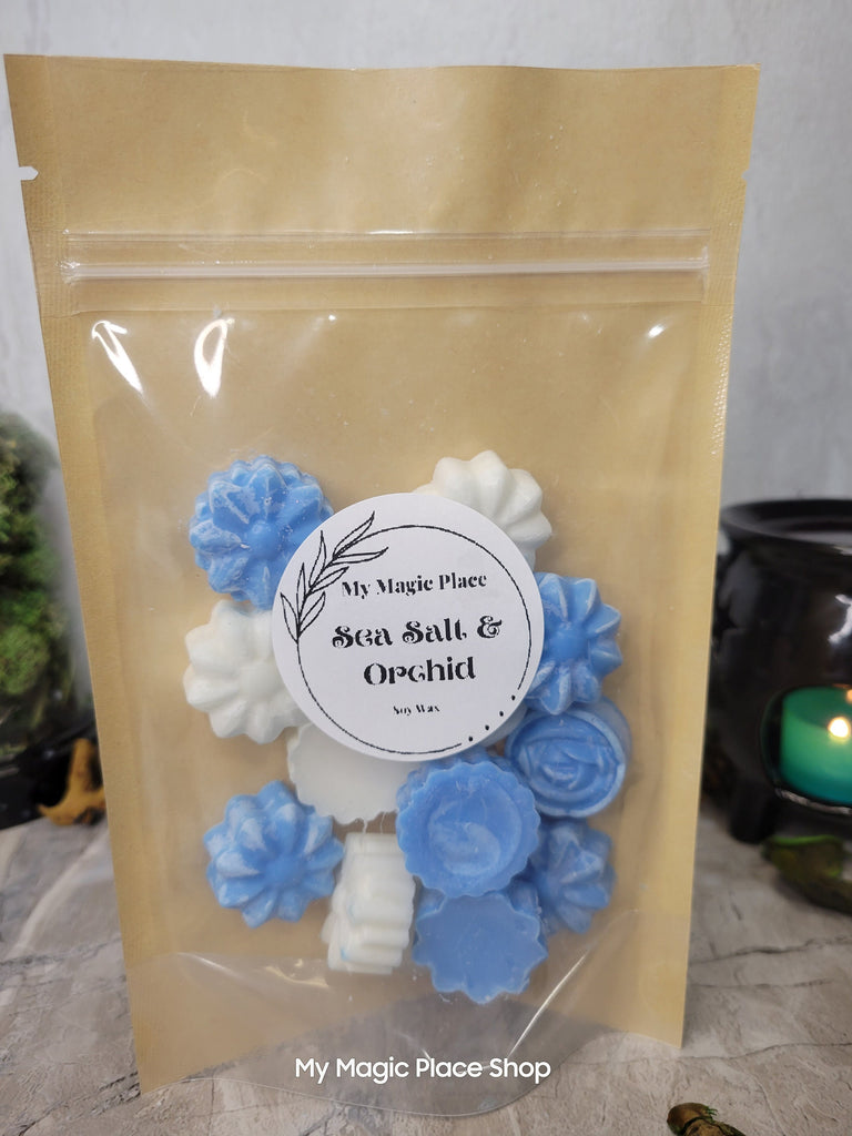 Sea Salt and Orchid 15 Flowers Wax Melts , Flowers Melts ,Handmade Soy Wax