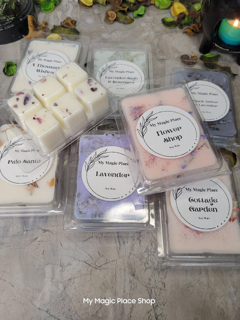 Natural Soy wax melts, soy wax with flowers handmade, Spring scents