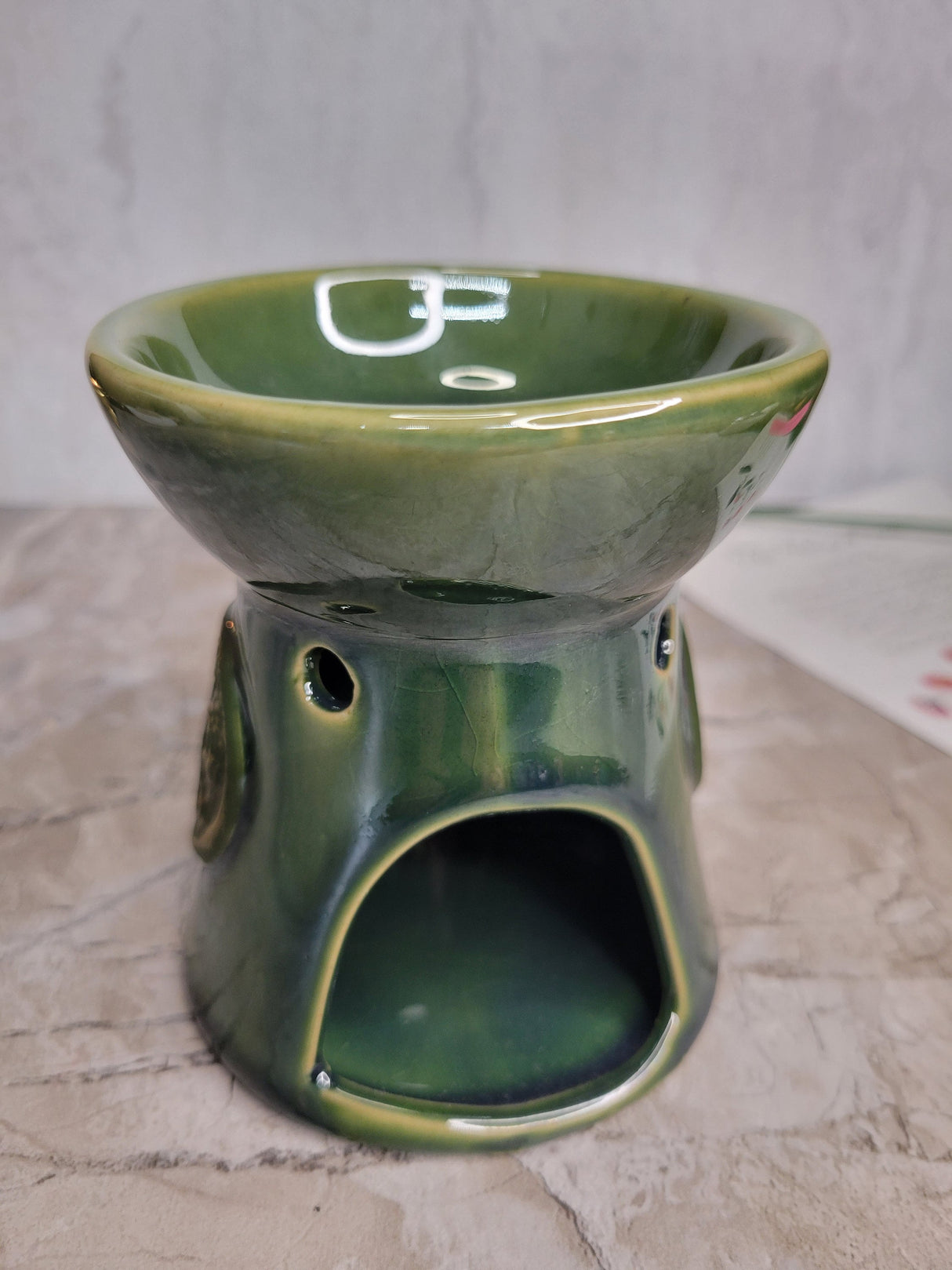Ceramic Tree of Life  design oil burner , wax warmer, metaphysical décor, handmade ceramic