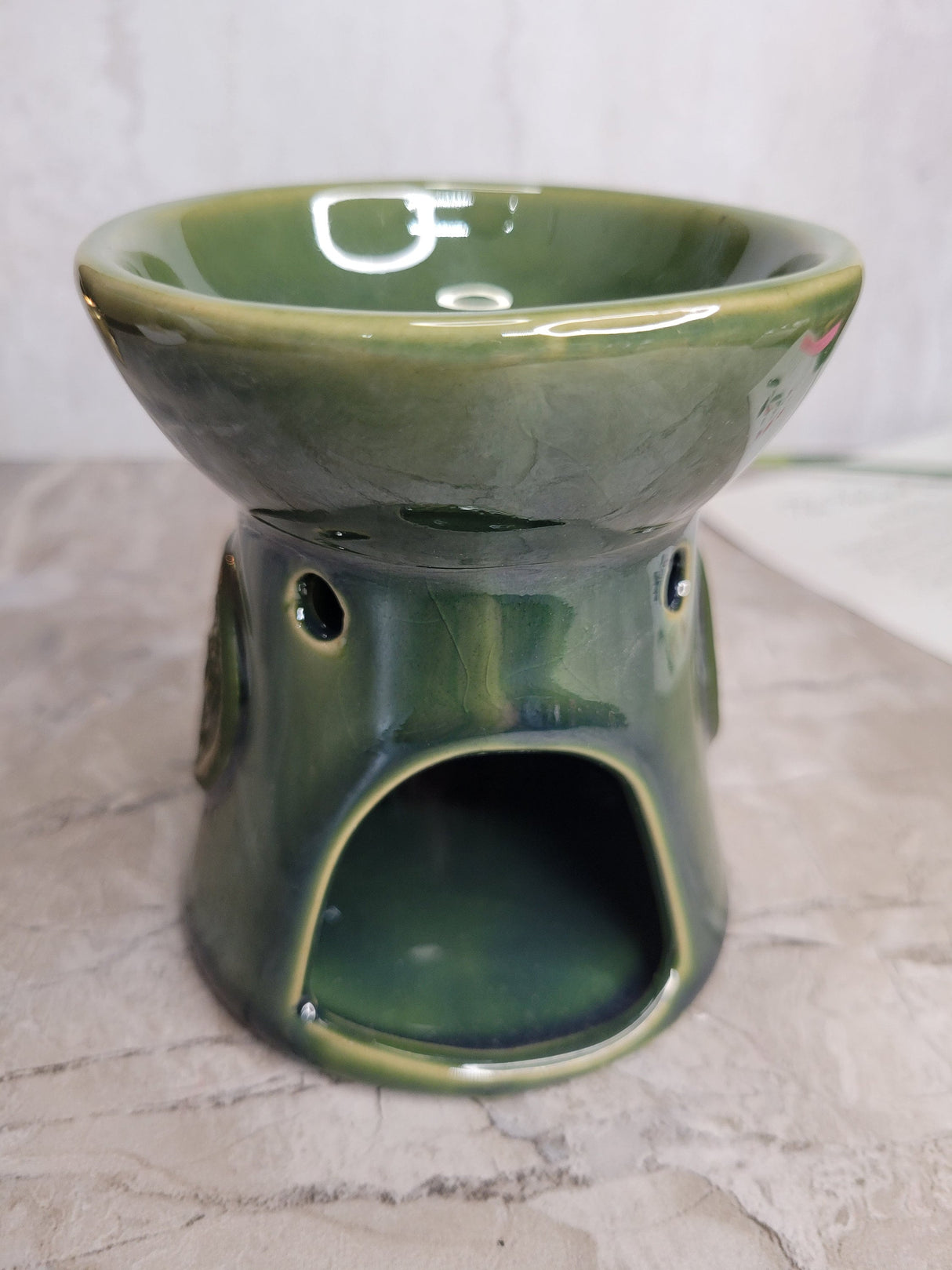 Ceramic Tree of Life  design oil burner , wax warmer, metaphysical décor, handmade ceramic