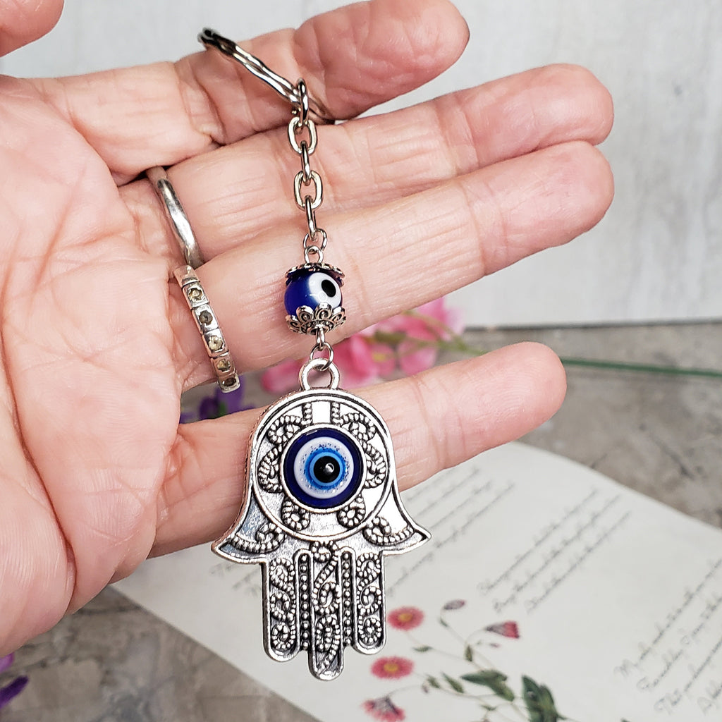 Evil Eye Keychain Charm ,Handmade Keychain, Evil Eye Protection , Gift For Her