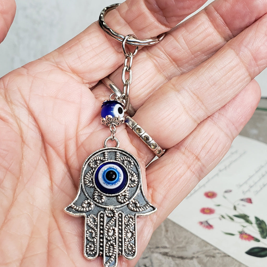 Evil Eye Keychain Charm ,Handmade Keychain, Evil Eye Protection , Gift For Her