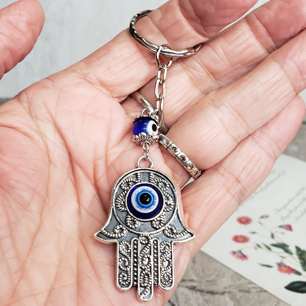 Evil Eye Keychain Charm ,Handmade Keychain, Evil Eye Protection , Gift For Her
