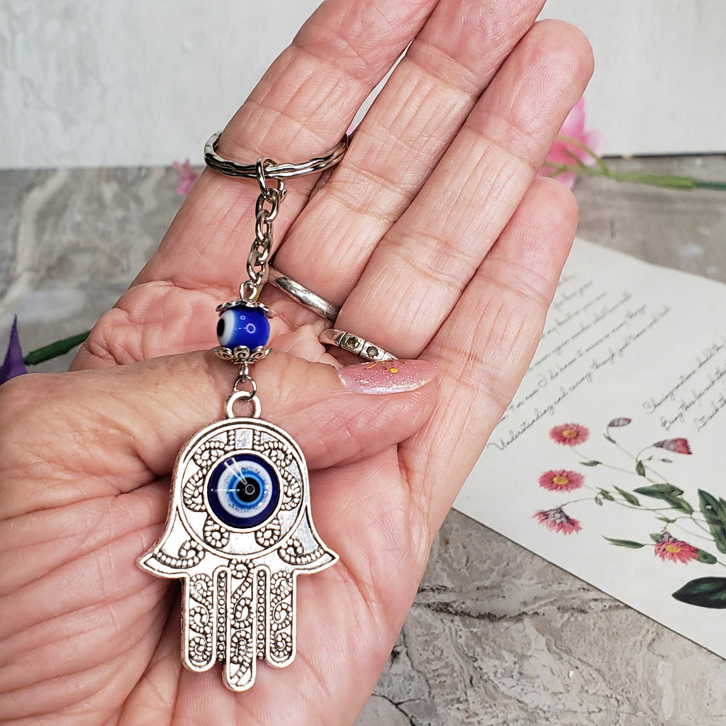 Evil Eye Keychain Charm ,Handmade Keychain, Evil Eye Protection , Gift For Her