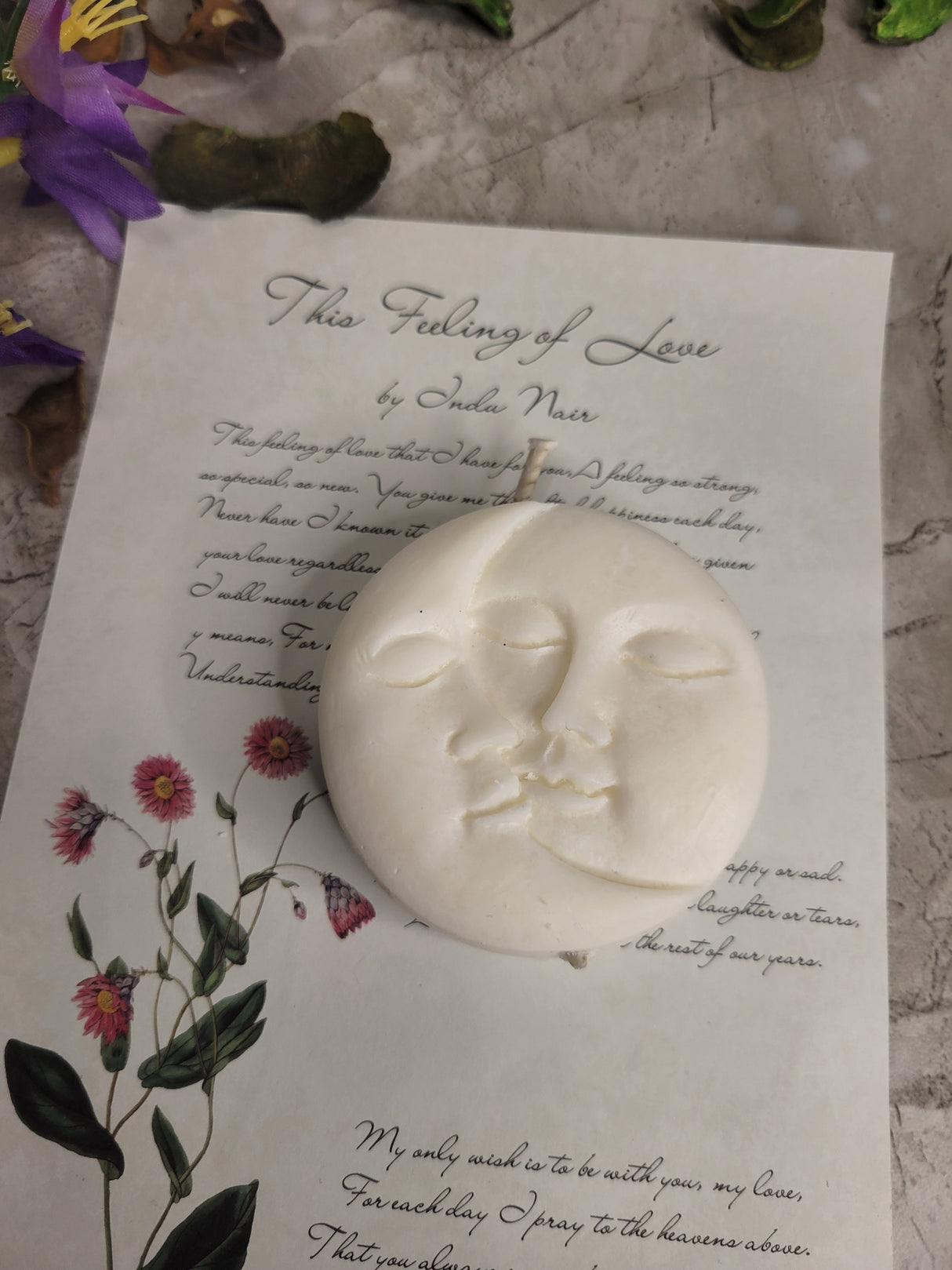 Moon and Sun Soy Candle ,  Sun and Moon Candle, Moon Candle, Handmade Candle Soy Candles