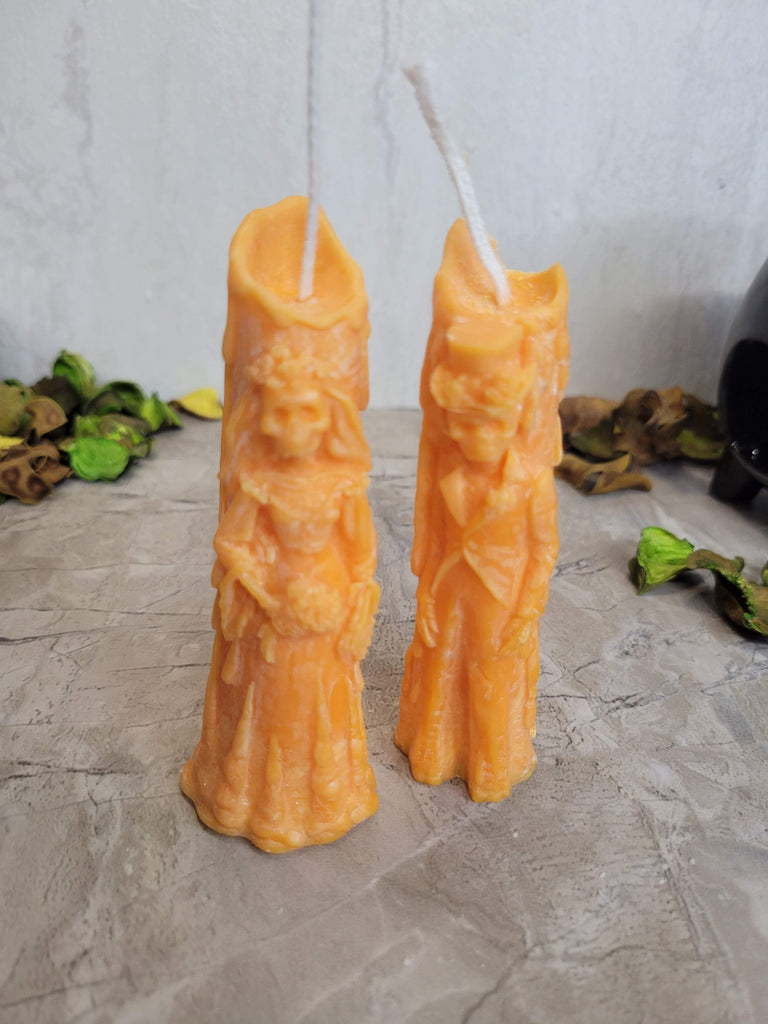Bride and Groom Skeleton Candle set, Candle Gift, Spooky Candle Wedding candles