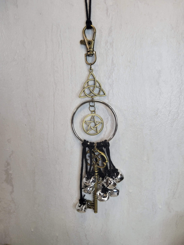 Witches Bells Wind chimes, protection Bells, Brass Bells Protection Symbols Antique magic Key