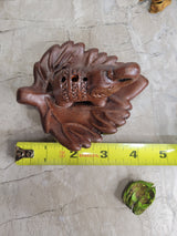 Leaf Elephant Ceramic Incense Holder Small Clay Incense Holder Leaf Elephant, Small Elephant Holder