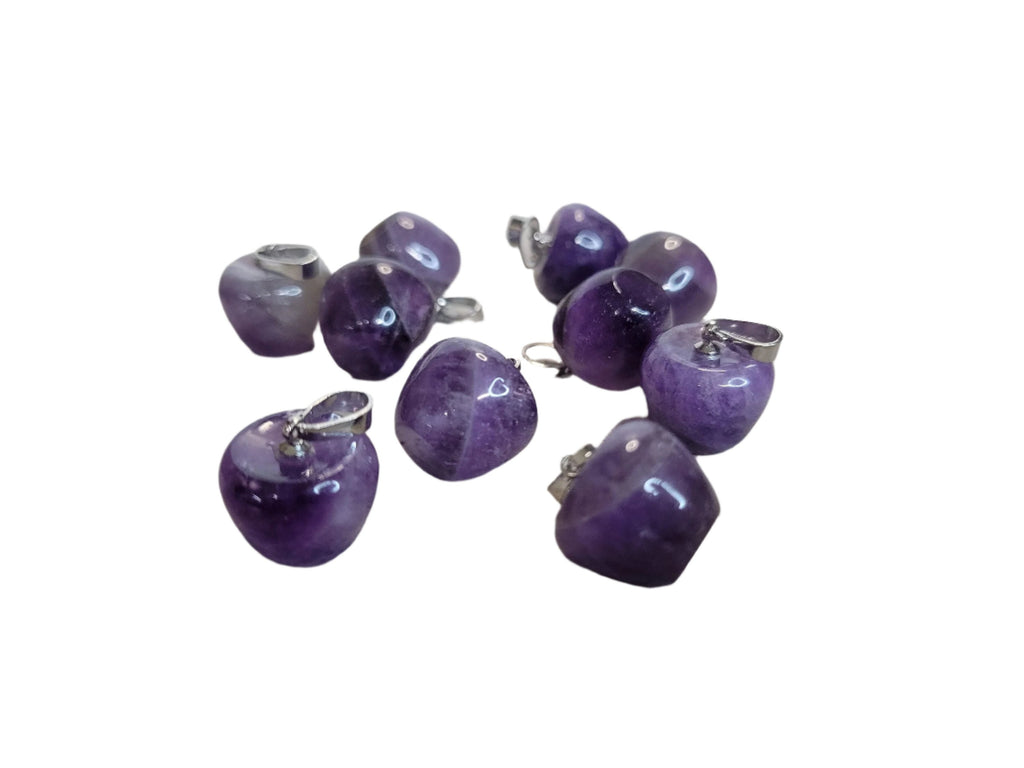 Amethyst Apple Crystal Pendants, Apple Crystal Pendants, Crystal Lover Pendants