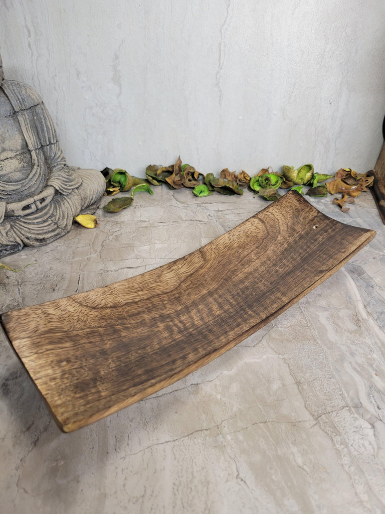 Wood double incense Burner , Big Incense Holder, Wood holder
