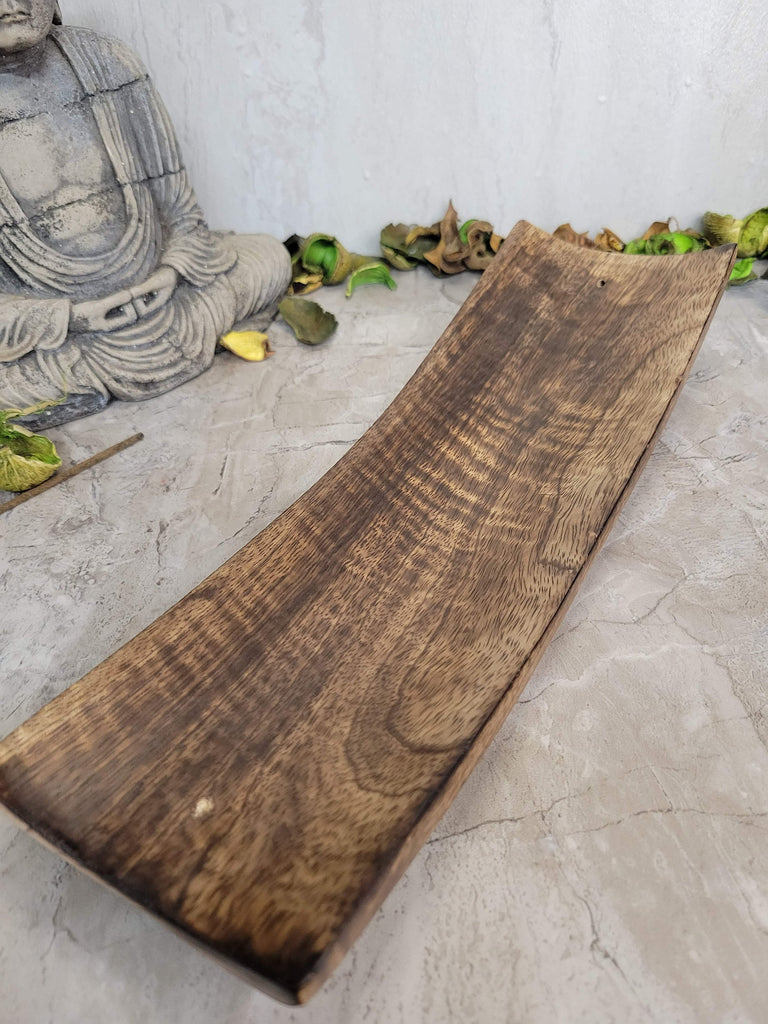 Wood double incense Burner , Big Incense Holder, Wood holder