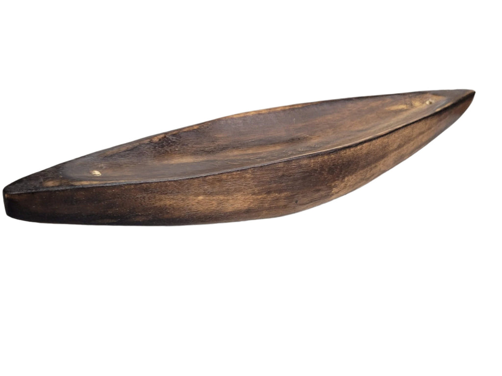 Canoe wood double incense Burner, Small Incense Holder, Wood holder