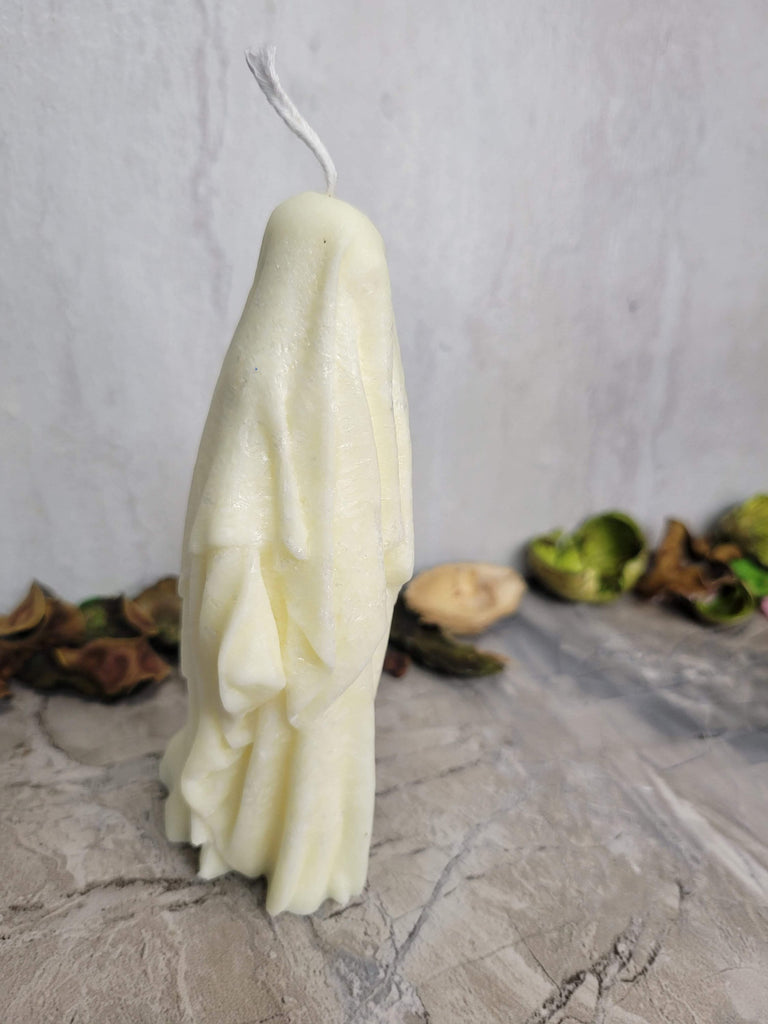 Ghost Handmade Candle , Palm wax Candle , Halloween Candle , white Ghost candle