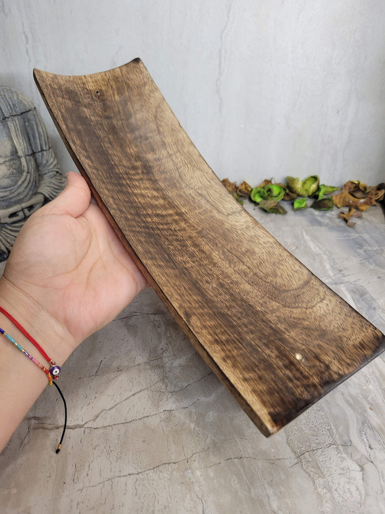Wood double incense Burner , Big Incense Holder, Wood holder