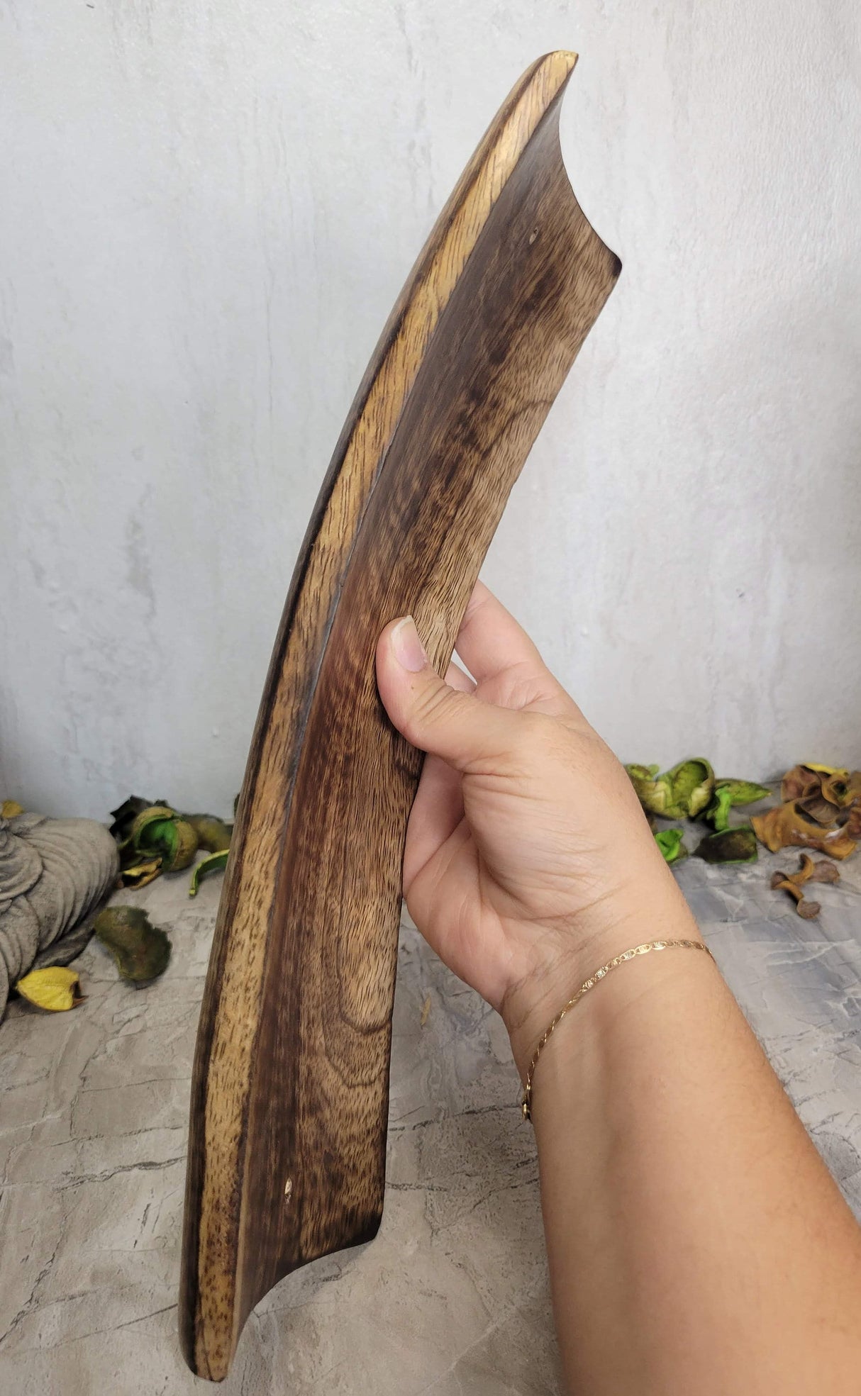 Wood double incense Burner , Big Incense Holder, Wood holder