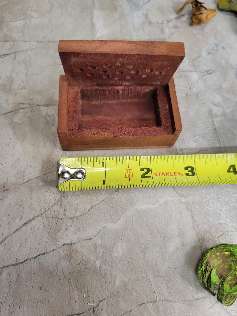 Tiny Woden Box, Wood Resin Storage Box, Wood Tiny Box, Altar Decor