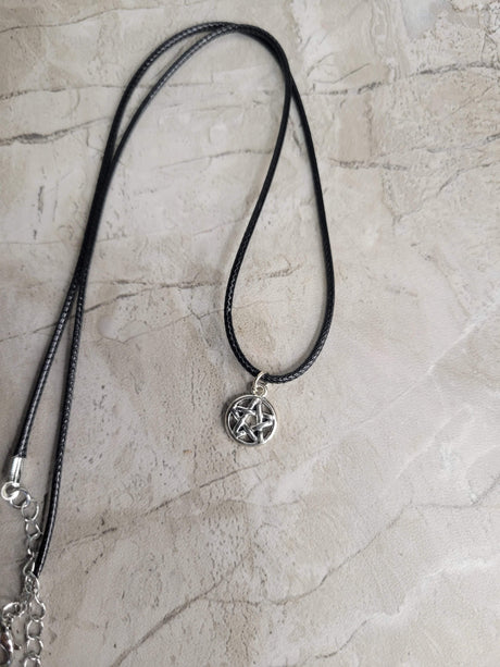 Small Pentagram Charm Protection Necklace, Witchy Necklace Charm Necklace