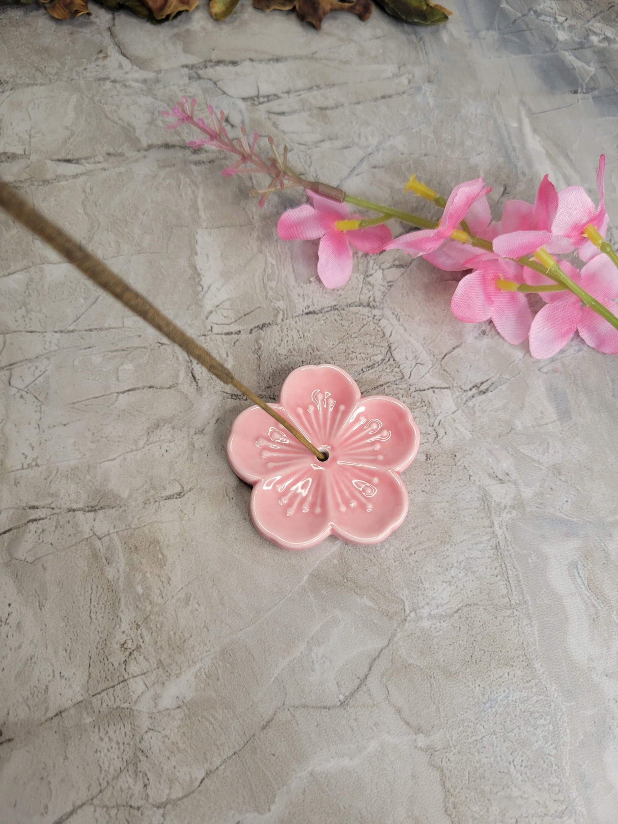 Ceramic Flower Incense Holder Handmade Small Incense