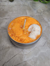 Skull and Ghost Candle Tin jar Halloween-themed Soy Candle Intention Candle Witchy Candles