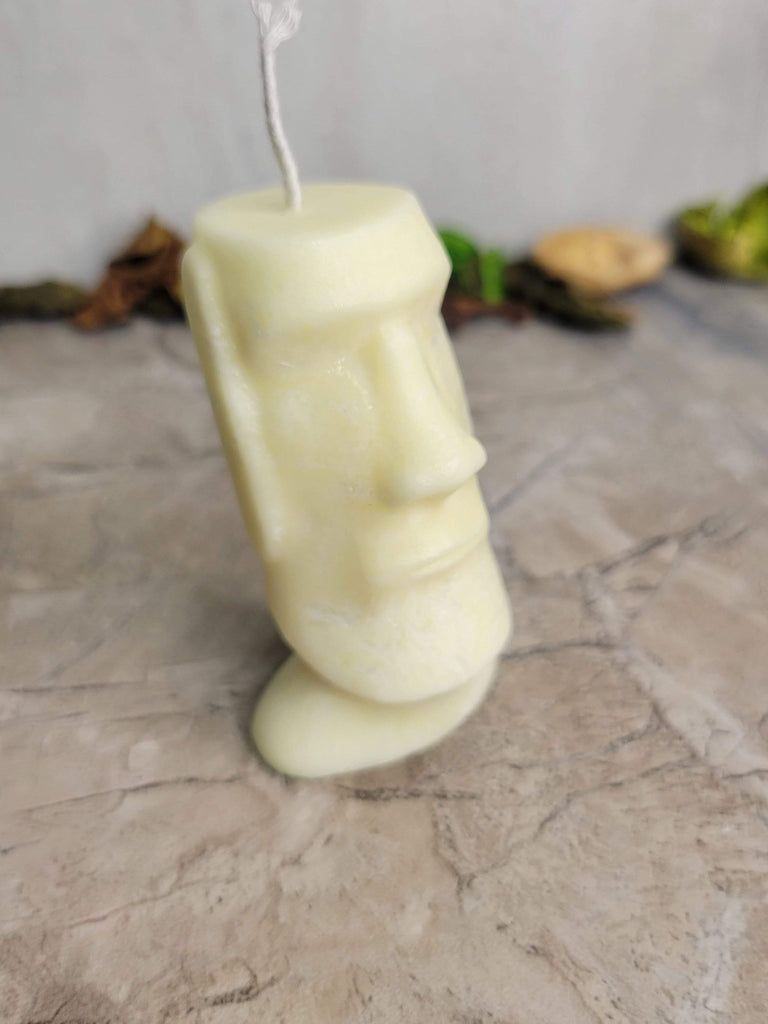 Sculptural Man Head Statue Handmade Candle, Palm wax Candle, Home decor Candle, Small white Sculptural candle