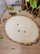 Evil Eye Bracelets, Clear Quartz Evil Eye, Bracelets for Protection, Evil Eye Jewelry