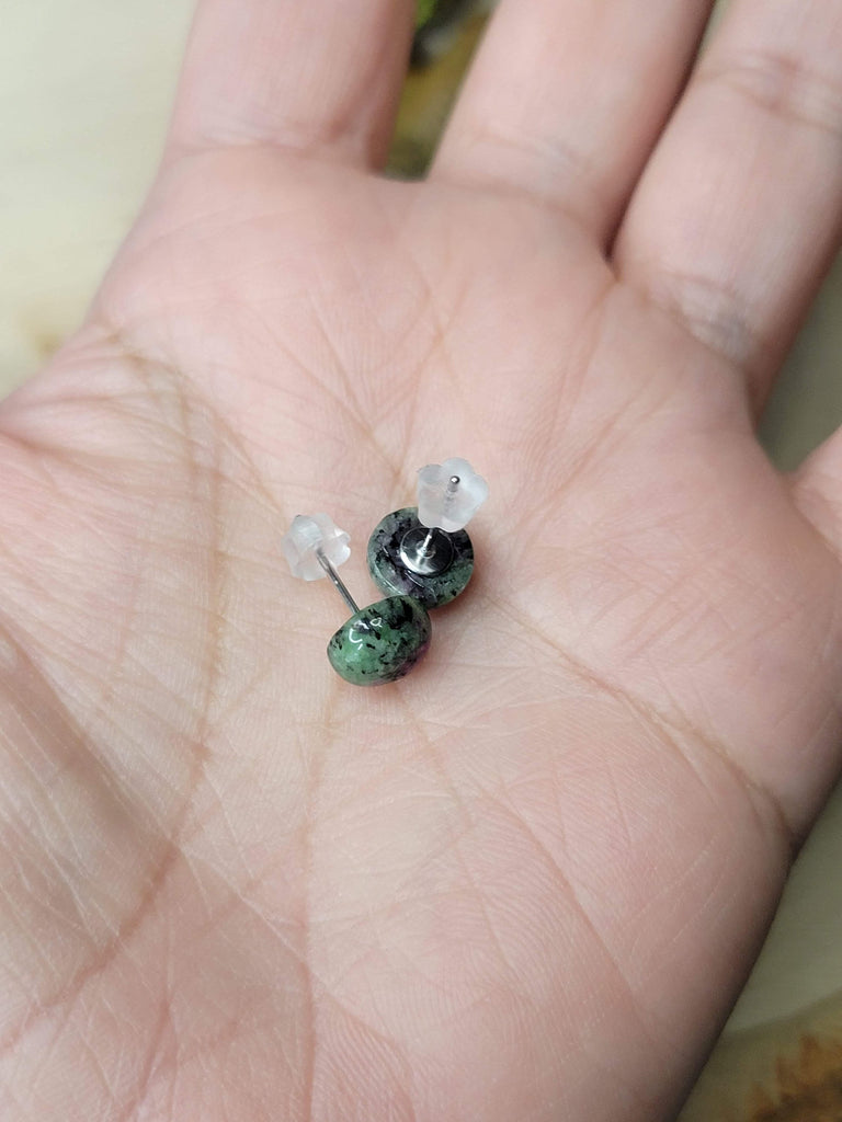 Gemstone Stud Earrings ,Tiny Crystal Earrings ,Crystal Studs Hypoallergenic Earrings