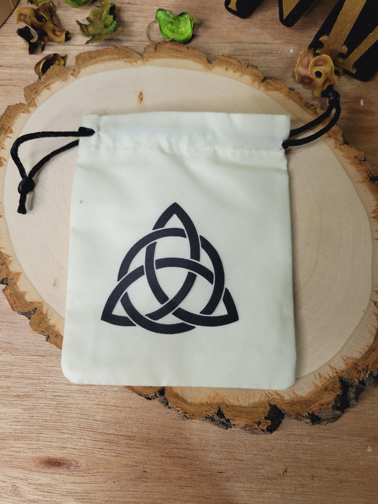 Cotton Pouch, Flower Of Life Pouch,Divine Goddess, Pentacle, Triple MOON Pentacle, Triquetra