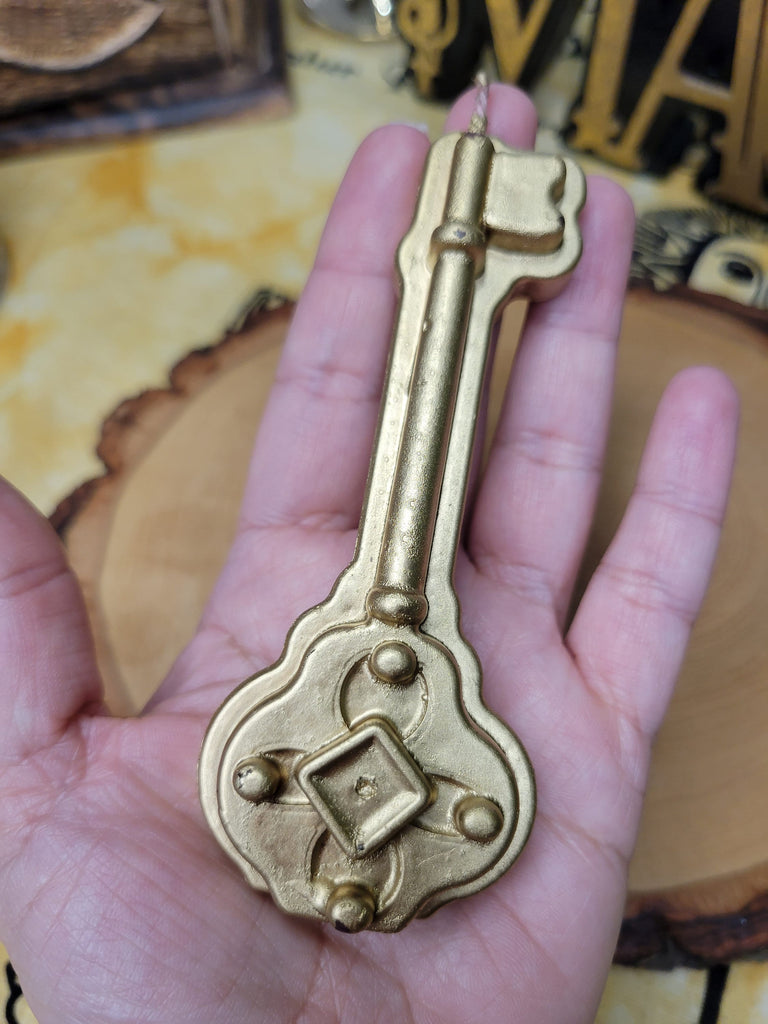 Gold Key Candle, Key Candle, Small Key Figurine Candle Offering Candle Spell Candle