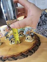 Mini House Crystal Trees Natural Mixed Stone Model Ornament, for Desk Home Decoration