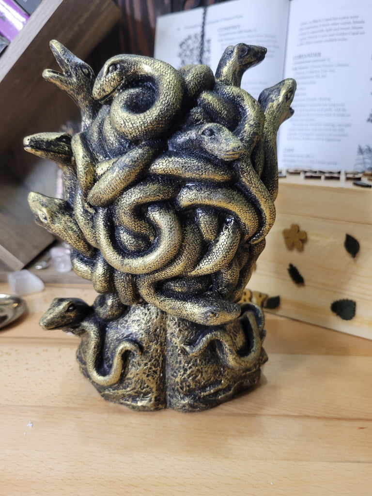 Medusa Backflow Cone Incense Burner Handmade Ceramic incense burner for meditation, altar decoration