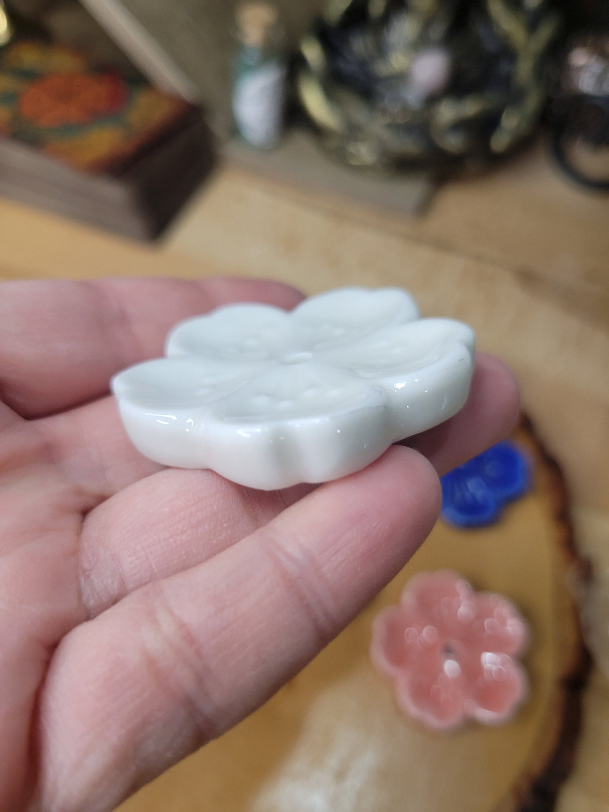 Ceramic Flower Incense Holder Handmade Small Incense