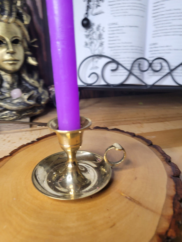 Brass Chamberstick Tapered Candle Holder