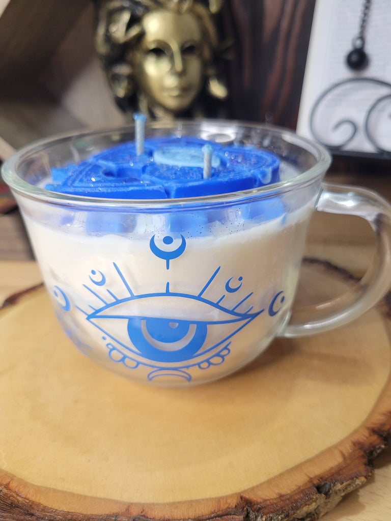 Evil Eye Protection Candle, Mug Evil Eye Candles Soy Candles, Evil Eye Decor Witchy Candle Gift For Protection