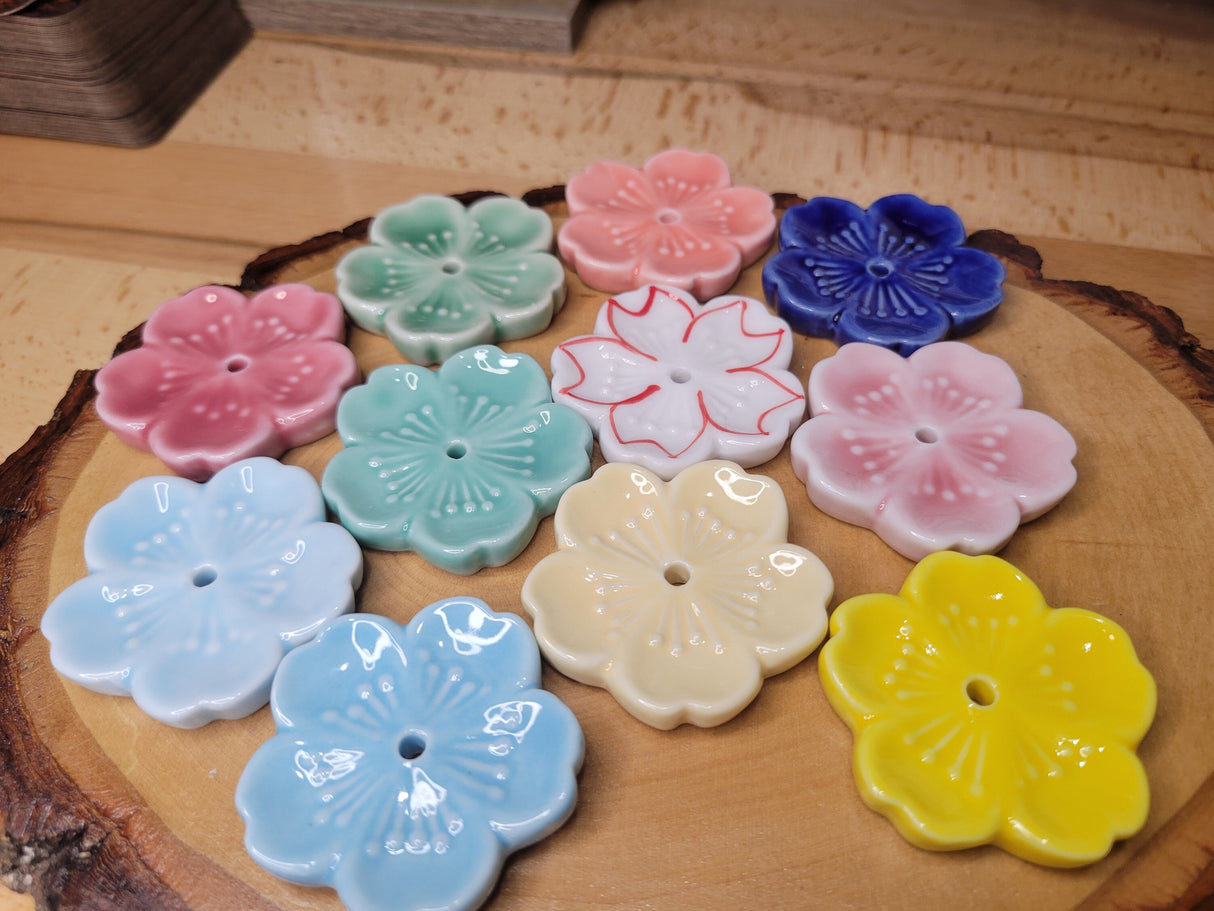 Ceramic Flower Incense Holder Handmade Small Incense