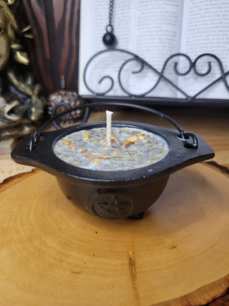 Lavender Sage Rosemary Cauldron Cleansing Candles Spell Candle Cauldron Witch Cauldron