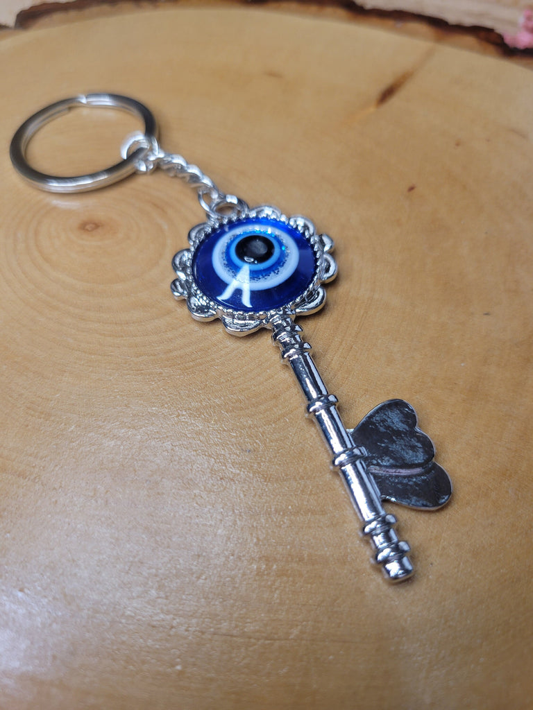 Flower Evil Eye Keychain, Handmade Keychain, Evil Eye Protection, Gift For Her
