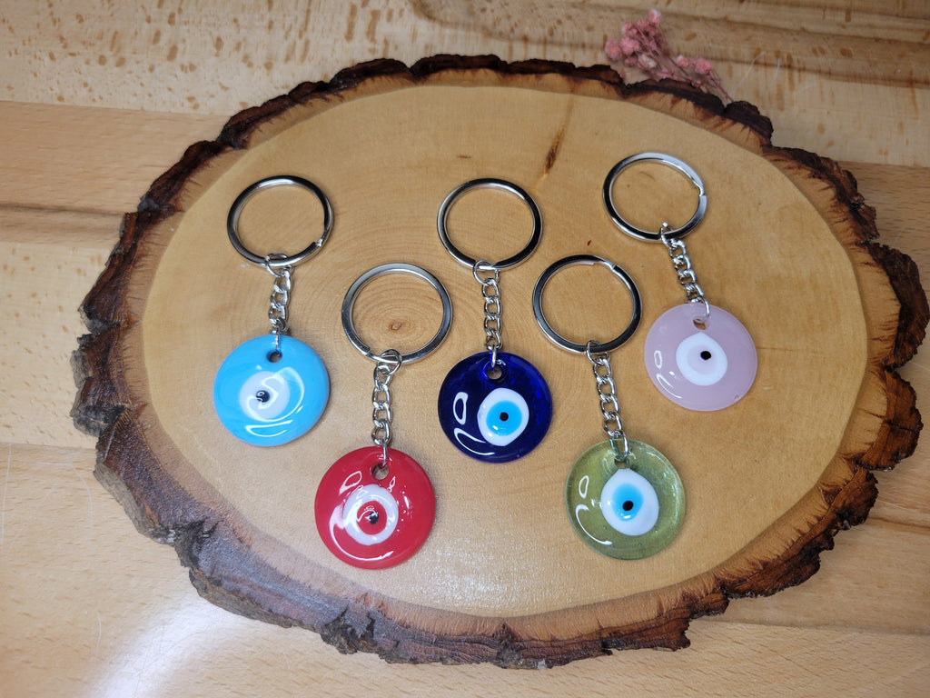 Evil Eye Keychain Colored Evil Eye Keychains, Handmade Keychain, Evil Eye Protection, Gift For Her