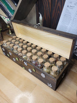 Magical Witch Herb Box, Enchanting Handmade Herbs, and Resin decorated Wood Witchy Box