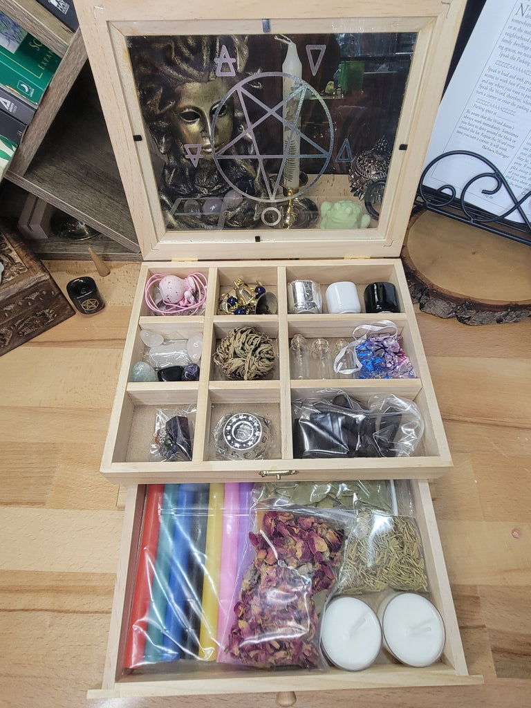 Altar Witch Box Elements Box Magical Witch Tools Box Gift Witchy Box Altar Supplies